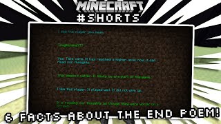 6 Facts About The End Poem in Minecraft 118 shorts [upl. by Giovanni642]