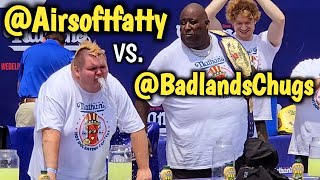 full NATHAN’s LEMONADE CHUG World Record  Eric Badlands Booker [upl. by Sucramat]