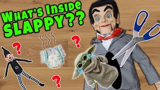 Whats Inside Slappy He Ate Baby Yoda Cutting Open Slappy The Dummy [upl. by Miett]