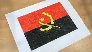 Angolan Flag Drawing 🇦🇴 [upl. by Norab]