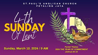 Holy Communion Service Fourth Sunday of Lent March 10 2024 [upl. by Imotas]