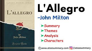 LAllegro Poem Summary amp Analysis lallegro johnmilton [upl. by Kohl]