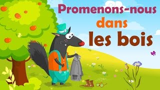 Promenonsnous dans les bois  Comptine avec gestes pour enfants et bébés avec les paroles [upl. by Samuela]