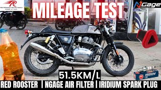 Continental GT 650 Mileage Test With Red Rooster  Ngage Air Filter  Iridium Spark Plug [upl. by Briana]