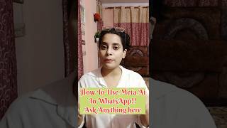 👉How to use Meta AI In whatsappAsk Anything to Meta Ai👈yt shorts metaai shamiyaansari short [upl. by Epilif]