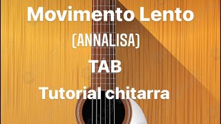 Movimento Lento  Annalisa  intro TAB  chitarra [upl. by Latrell]