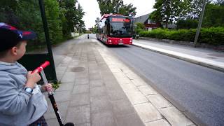 Sweden Stockholm ride with bus no 704 from Prostvägen to Huddinge Station [upl. by Spiegel]