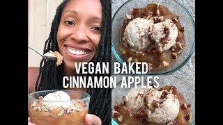 Vegan Baked Cinnamon Apples SoFreakinVeganHolidaySeason Recipe 5  Vegan [upl. by Qidas]