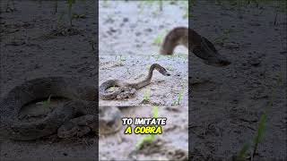 imposter snake imitating a cobra snake [upl. by Amuwkuhc]