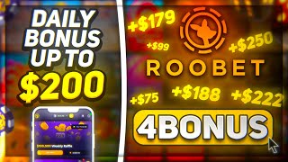 ROOBET PROMO CODE quot4BONUSquot FREE 200 DAILY BONUS in CASHBACK roobet promo code 2024 [upl. by Rothenberg]