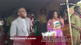 Rev Alexander Kambiri preaching to the staff and their spouses at Kasungu Prison [upl. by Olim]