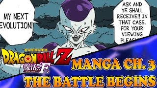 Dragon Ball Z Revival of「F」 Manga Ch 3 Review  Z Fighters vs Friezas Army ドラゴンボールZ 復活の「F [upl. by Atiruam]