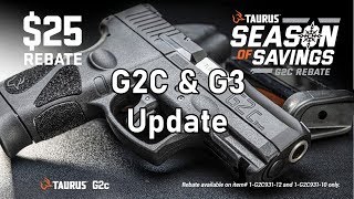 25 Rebate Taurus G2C amp G3 Update 👍🧡💥🔫💲JamesBondJB007 [upl. by Yenattirb871]