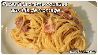 Recette des pâtes à la crème fraîche [upl. by Pompei]