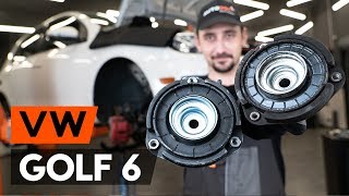 Wie VW GOLF 6 5K1 Domlager vorne  Federbeinlager vorne wechseln TUTORIAL AUTODOC [upl. by Reemas773]