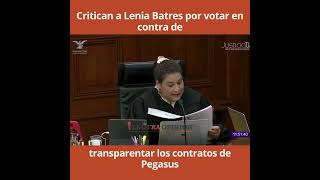 Critican a Lenia Batres por votar en contra de transparentar los contratos de Pegasus [upl. by Plate]