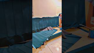 L shape sofa manufacturing work proces 🛋️🪚 headdress sofamakerindia todayshorts todaytrending [upl. by Oiuqise]