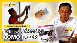 COMO FAZER EFEITO MÁRMORE NA PAREDE Fácil e Prático  LT Shiner [upl. by Inhsor749]