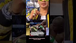 Marcos Maidanas Shocking Trophy from Floyd Mayweather shortsfeed viral [upl. by Netram]