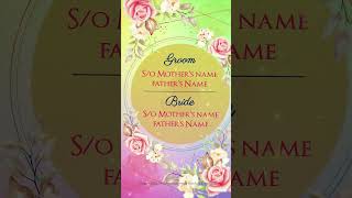 New Wedding Invitation 003V [upl. by Yule]