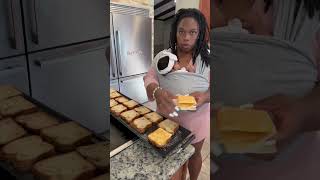 Have you ever made grilled cheese with croissant toast heavenly largefamily bigfamily momlife [upl. by Eichman]