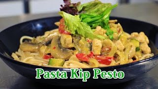 Recept Pasta kip pesto  Koken met Mo Academy [upl. by Ailahtan]