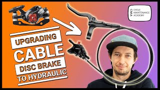 Upgrading cable disc brake to hydraulic  A stepbystep guide [upl. by Leboff]