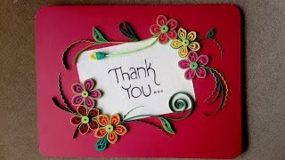 Paper Quilling Card  How To Make A Beautiful Greeting Card [upl. by Sirahs]