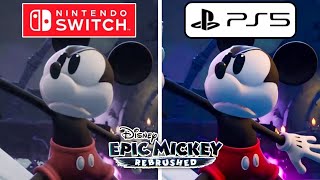 Disney Epic Mickey Rebrushed PS5 vs Nintendo Switch Graphics Comparison [upl. by Nirmak]