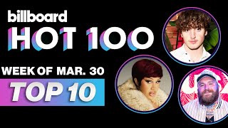 Billboard Hot 100 Top 10 Countdown For March 30th  Billboard News [upl. by Kristie863]