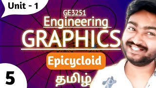 Epicycloid in Tamil Engineering Graphics GE3251 in Tamil Unit 1 Anna University Syllabus in Tamil [upl. by Ellirpa]