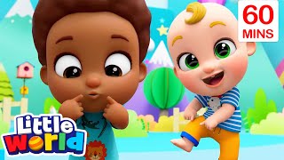 Head Shoulders Knees And Toes  Kids Songs amp Nursery Rhymes by Little World [upl. by Merell]