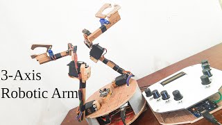 How To Make Dual 3Axis Robotic ArmWireless  Servo Control using Potentiometer  NRF24L01 [upl. by Ojaras]