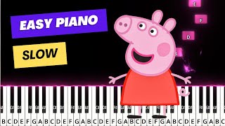 🎹 PEPPA PIG SONG  EASY PIANO TUTORIAL 🎵  Slow and Simple StepbyStep Guide for Beginners 🌟 [upl. by Merrili327]