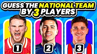 Guess the NATIONAL TEAM by 3 FOOTBALL PLAYERS  Guess the Football Club  QUIZ FOOTBALL TRIVIA 2024 [upl. by Ynnad]