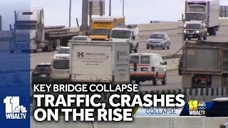 Key Bridge collapse causing traffic accidents to rise [upl. by Agn628]