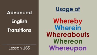 WHEREBY WHEREIN WHEREONWHEREABOUTSWHEREUPON  Spoken English Through Tamil [upl. by Crescentia]