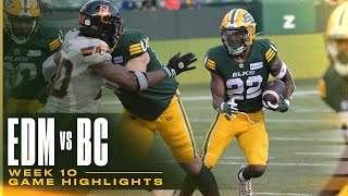 GAME HIGHLIGHTS Week 10  Edmonton Elks vs BC Lions  240811 [upl. by Maher]