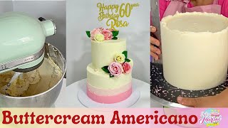 BUTTERCREAM AMERICANO  RECETA FACIL Y DECORACION [upl. by Jenni341]