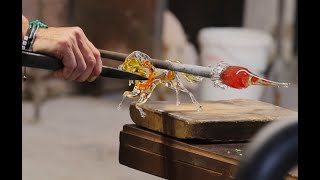 0828 Blowing a Venetian Glass Horse in Murano Italy [upl. by Imim]