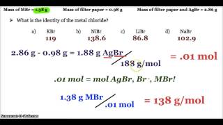 AP Chemistry Gravimetric Analysis Problems [upl. by Latty579]