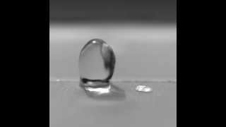 Bouncing microfluidic drop [upl. by Ko699]