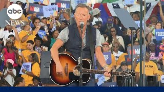 Bruce Springsteen campaigns for Kamala Harris at Georgia rally [upl. by Valentijn]