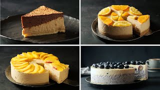 4 No Bake Cheesecakes No Milk No Eggs [upl. by Lifton]