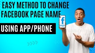 How to Change Your Facebook Page Name using app or phone StepbyStep Guide 2024 [upl. by Otrebmuh]