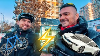 Bicicletă Vs BMW Vs Trotineta Electrica⚡ ⚡ ⚡ [upl. by Ddart]