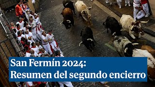 Resumen del segundo encierro de San Fermín 2024 [upl. by Alva]