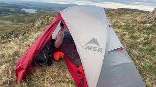 Wild Camp Place Fell  MSR Elixir 1 Tent Review [upl. by Glenda]