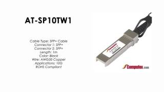 ATSP10TW1  Allied Telesis Compatible SFP Twinax 10G 1m copper Cable [upl. by Audra]