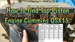 How to find top compression CUMMINS QSX15 [upl. by Aonian]